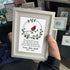 Custom Name & Date Bird Memorial Sea Glass Wreath Framed Art - image 5