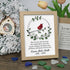 Custom Name & Date Bird Memorial Sea Glass Wreath Framed Art - Oak - 8" X 6" - image 6