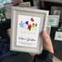 Mom's Garden Custom Names Flower Sea Glass Framed Art - image 4