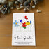 Mom's Garden Custom Names Flower Sea Glass Framed Art - Seaglass Card - 8" X 6" - image 1