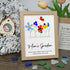 Mom's Garden Custom Names Flower Sea Glass Framed Art - Oak - 8" X 6" - image 6