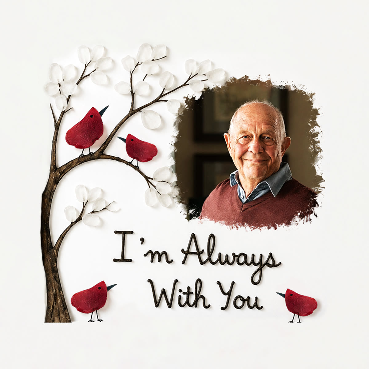 Always With You Personalized Memorial Photo Sea Glass Framed Art - image 2