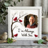 Always With You Personalized Memorial Photo Sea Glass Framed Art - White - 8" X 8" - image 9