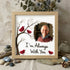 Always With You Personalized Memorial Photo Sea Glass Framed Art - Oak - 8" X 8" - image 7