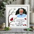 Custom Photo Name Date Memorial Sea Glass Framed Art - White - 8" X 8" - image 9