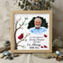 Custom Photo Name Date Memorial Sea Glass Framed Art - Oak - 8" X 8" - image 7