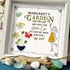 Cocktail Girl & Garden Flower Custom Name Sea Glass Framed Art - image 0