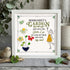 Cocktail Girl & Garden Flower Custom Name Sea Glass Framed Art - White - 8" X 8" - image 9