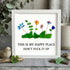 Happy Place Sarcastic Garden Quote Sea Glass Framed Art - White - 8" X 8" - image 9