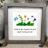 Happy Place Sarcastic Garden Quote Sea Glass Framed Art - image 6