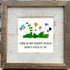 Happy Place Sarcastic Garden Quote Sea Glass Framed Art - image 4