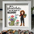 Plantaholic Garden Boots Custom Name Sea Glass Framed Art - image 4