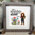Plantaholic Garden Boots Custom Name Sea Glass Framed Art - image 0