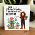 Plantaholic Garden Boots Custom Name Sea Glass Framed Art - Seaglass Card - 8" X 8" - image 1