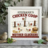 Mother Cluckers Chicken Coop Custom Name Sea Glass Framed Art - White - 8" X 8" - image 9