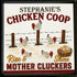 Mother Cluckers Chicken Coop Custom Name Sea Glass Framed Art - image 4