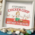 Chicken Lady Coop Sign Custom Name Sea Glass Framed Art - image 6