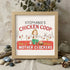 Chicken Lady Coop Sign Custom Name Sea Glass Framed Art - Oak - 8" X 8" - image 7