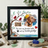 Pet Memorial Custom Photo Name Date Sea Glass Framed Art - Black - 8" X 8" - image 8