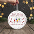 Funny Best Friends Wine Toasting Sea Glass Hanging Ornament - image 2