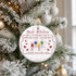 Funny Best Friends Wine Toasting Sea Glass Hanging Ornament - image 3