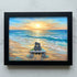 Romantic Beach Stone Couple Sea Glass Framed Art - Black - 6" X 8" - image 8