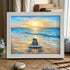 Romantic Beach Stone Couple Sea Glass Framed Art - White - 6" X 8" - image 9