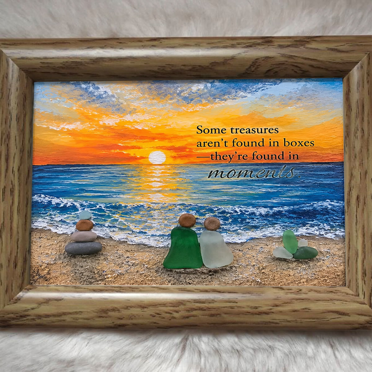 Treasures Found in Moments Couple Sea Glass Framed Art - image 5
