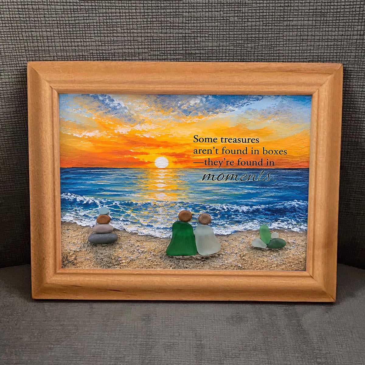 Treasures Found in Moments Couple Sea Glass Framed Art - image 3