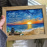 Let The Sea Set You Healing Night Free Sea Glass Framed Art - image 0