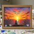 Collect Moments Sunset Couple Sea Glass Framed Art - Walnut Brown - 6" X 8" - image 7