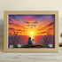 Collect Moments Sunset Couple Sea Glass Framed Art - Oak - 6" X 8" - image 6