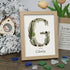 Custom Name Initial Sea Glass Framed Art - Oak - G - 8" X 6" - image 10