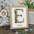 Custom Name Initial Sea Glass Framed Art - Oak - E - 8" X 6" - image 8