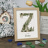 Custom Name Initial Sea Glass Framed Art - Oak - Z - 8" X 6" - image 29