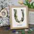 Custom Name Initial Sea Glass Framed Art - Oak - U - 8" X 6" - image 24
