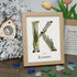 Custom Name Initial Sea Glass Framed Art - Oak - K - 8" X 6" - image 14