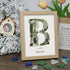 Custom Name Initial Sea Glass Framed Art - Oak - B - 8" X 6" - image 5