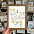 "Made With Love" Family Tree Custom Names Sea Glass Framed Art - Walnut Brown - 8" X 6" - image 7