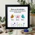Sister Butterflies Custom Name Sea Glass Framed Art - Black - 8" X 8" - image 8