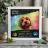 Personalized Rainbow Bridge Pet Memorial Sea Glass Framed Art - White - 8" X 8" - image 9