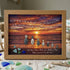"Best Things In Life" Custom Family Names & Year Sea Glass Framed Art - Walnut Brown - 6" X 8" - image 9