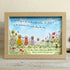 Meadow Wildflower Custom Names & Date Family Sea Glass Framed Art - Oak - 6" X 8" - image 8