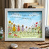 Meadow Wildflower Custom Names & Date Family Sea Glass Framed Art - White - 6" X 8" - image 11