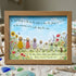 Meadow Wildflower Custom Names & Date Family Sea Glass Framed Art - Walnut Brown - 6" X 8" - image 9