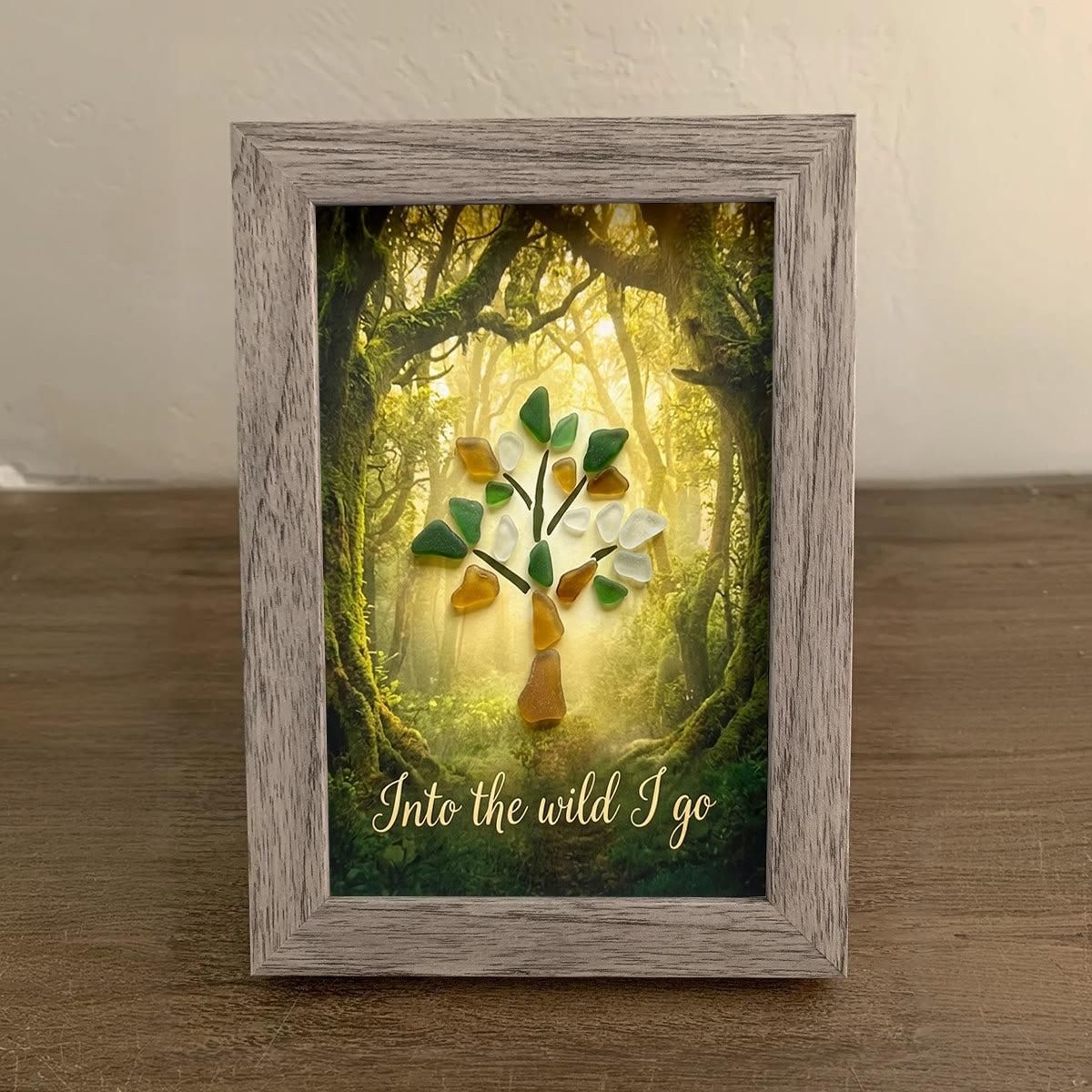 Wanderlust Soul Tree Of Life Sea Glass Framed Art - image 4