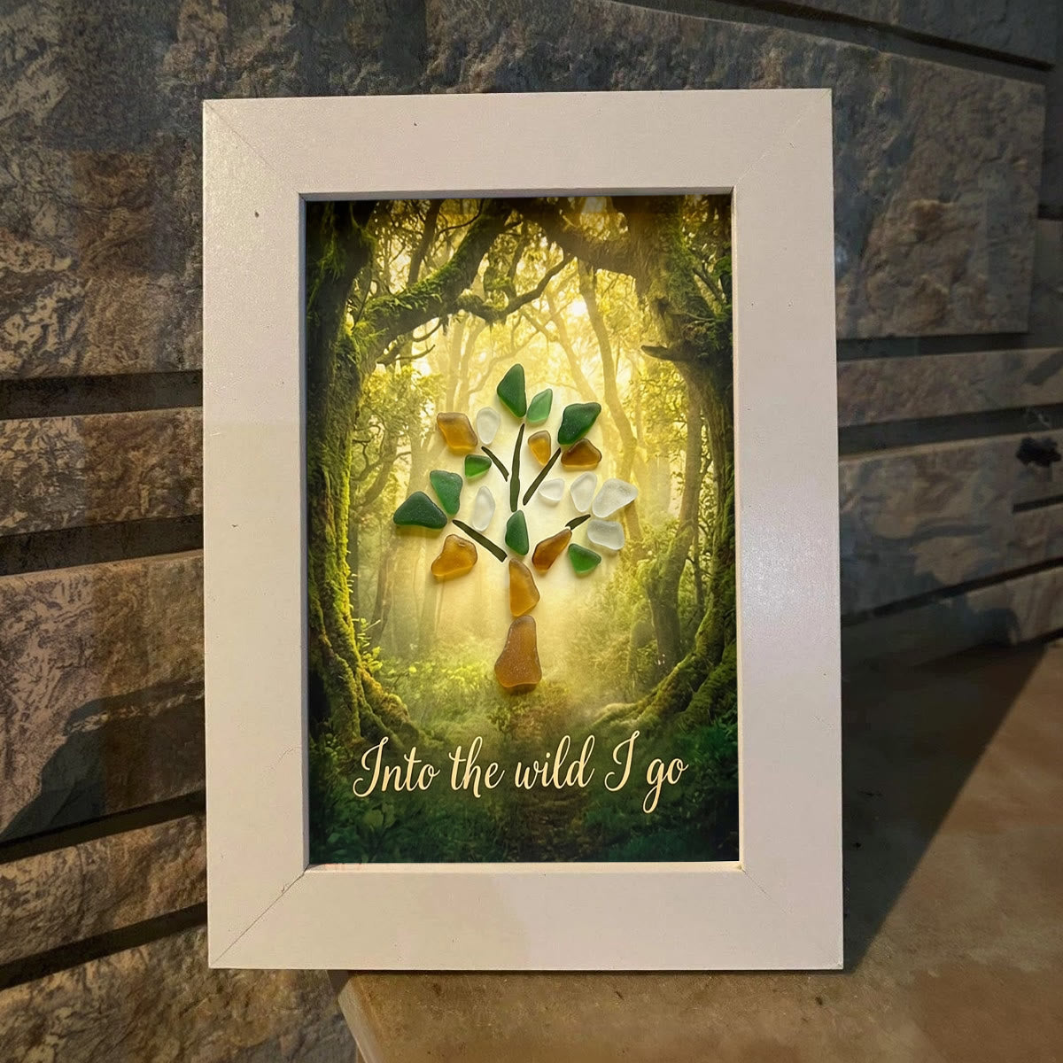 Wanderlust Soul Tree Of Life Sea Glass Framed Art - image 0