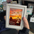 Find Your Desert Oasis Sunset Cactus Sea Glass Framed Art - image 3