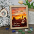 Find Your Desert Oasis Sunset Cactus Sea Glass Framed Art - Oak - 8" X 6" - image 6