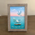 "Peace Begins With A Smile" Dove Sea Glass Framed Art - image 4